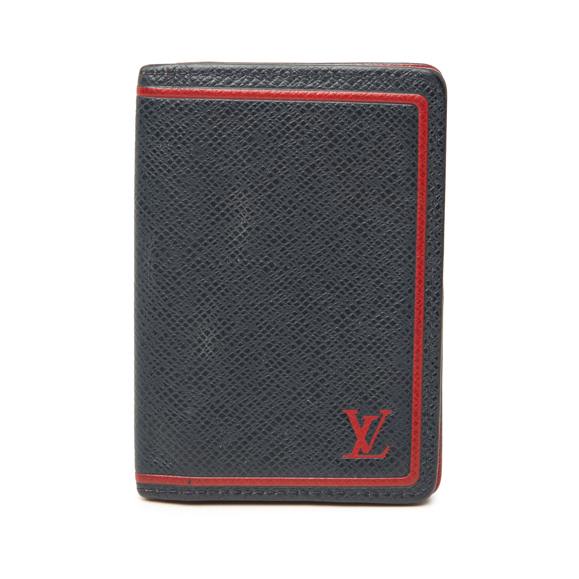 Pre-Loved Louis Vuitton Taiga Card Holder Pocket Organizer